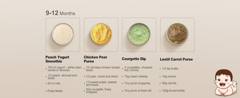 Auto Baby Food Maker, Glass Baby Food Mills, Baby Blender & Steamer and Puree Maker with Auto Cooking, Easy Cleaning, Dishwasher Safe, Cook at Home, Touch Screen Control