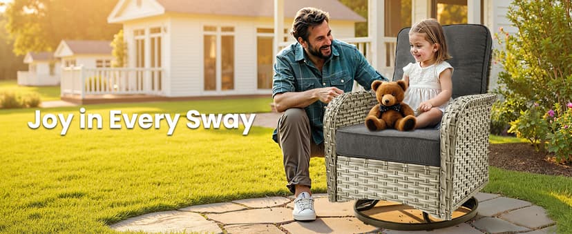 HOOOWOOO Outdoor Sectional Furniture Set,8 Pieces Wicker Patio Conversation Sets,L Shape All Weather Outside Couch Sofa Set with Swivel Chairs Ottoman,Black