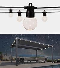 PURPLE LEAF Louvered Pergola 94AS 12' x 16' Outdoor Aluminum Pergola with Adjustable Roof for Deck Backyard Garden Grey Hardtop Gazebo