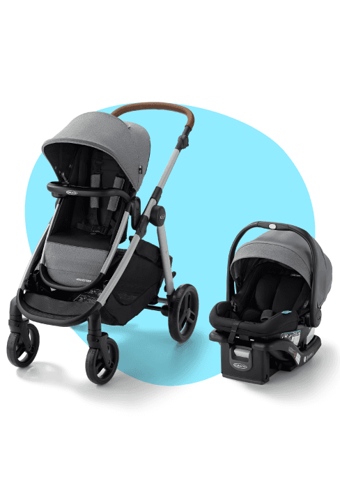 Graco Modes Pramette Travel System, 3-in1 Modular Carseat Stroller Combo, Infant Car Seat Carrier to Toddler Stroller, Includes the SnugRide 35 Car Seat, Ellington