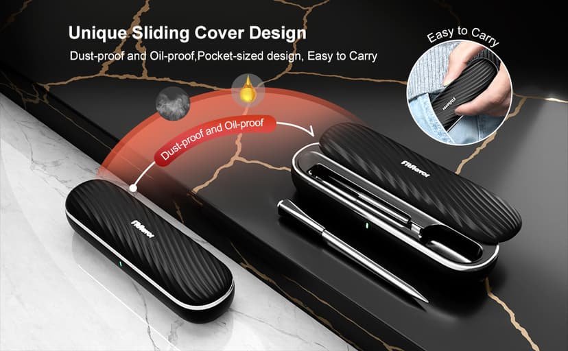 500ft Bluetooth Wireless Meat Thermometer for Smoker, Fitflavor Digital Grill Meat Thermometer Wireless for Grilling BBQ Cooking Oven Rotisserie, Rechargeable Battery, IP67 Waterproof (FNT11-4)