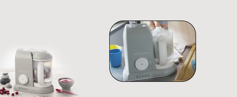 BEABA Babycook Solo 4 in 1 Baby Food Maker, Puree Steamer and Blender for Purees, Grinder with Auto Steam Cooking, Lrg Capacity 4.5 Cups 27 Servings in 20 Mins, Oat