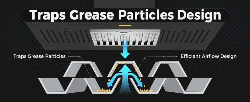Empava 36 Inch Island Range Vent Hood Ceiling-Mount, Convertible Ducted/Ductless, 3-Speed Touch Control Timer, Stainless Steel Baffle, 4 LED Lights (Charcoal Filters Sold Separately)