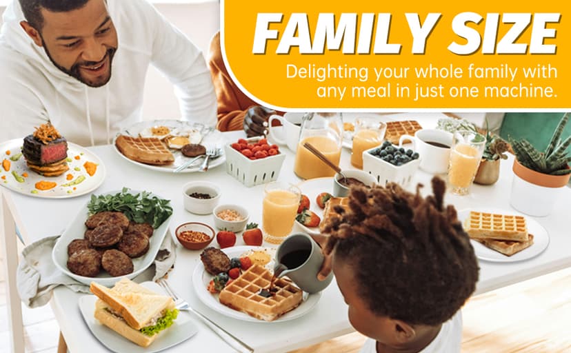 Panini Grill Press Breakfast Sandwich Maker 3 in 1, Electric Griddle Panini Press, Grilled Cheese Maker, Sandwichera Electrica, Belgian Waffle Maker with Removable Plates