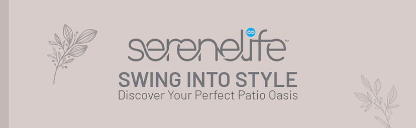 SereneLife Foldable Hanging Egg Swing – Brown Rattan Wicker Lounger with Stand, Waterproof Seat Cushion & Headrest, 350 lbs. Capacity – Outdoor Hammock Chair for Patio, Porch, Garden & Indoor Use