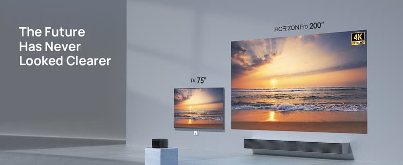 XGIMI Horizon Pro 4K Projector, 1500 ISO Lumens, Android TV 10.0 Movie Projector with Integrated Harman Kardon Speakers, Auto Keystone Screen Adaption Home Theater Projector