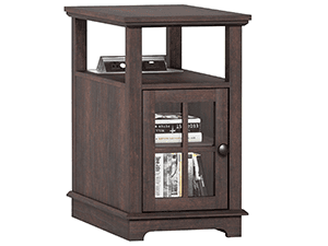 HIFYOBRO Narrow End Table with Flip Top Charging Station, Adjustable Shelf, Type-C & USB Port & Power Outlets, Side Table with Storage for Living Room/Bedroom/Home Office