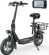 Gyroor H40 Kids Electric Scooter, 180W Motor, Up to 10 MPH, LED Display & Colorful Lights, Adjustable Height, for Boys & Girls Ages 8-12, Great Birthday Gift