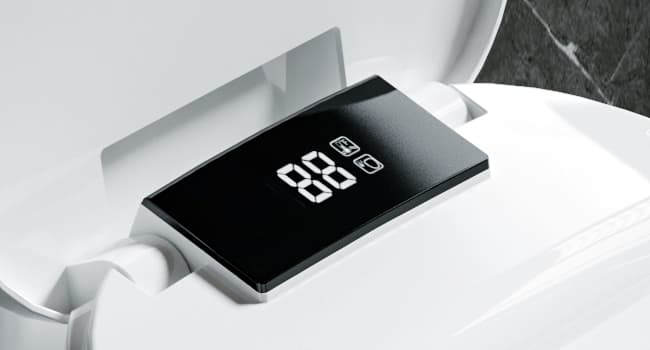 Bidet Toilet Seat Round, Unlimited Warm Water, Heated Toilet Seat, Warm Air Dryer, Rear and Feminine Washing, Soft Closed Toilet Lid, Night Light, Smart Toilet Seat with Bidet Requires Outlet