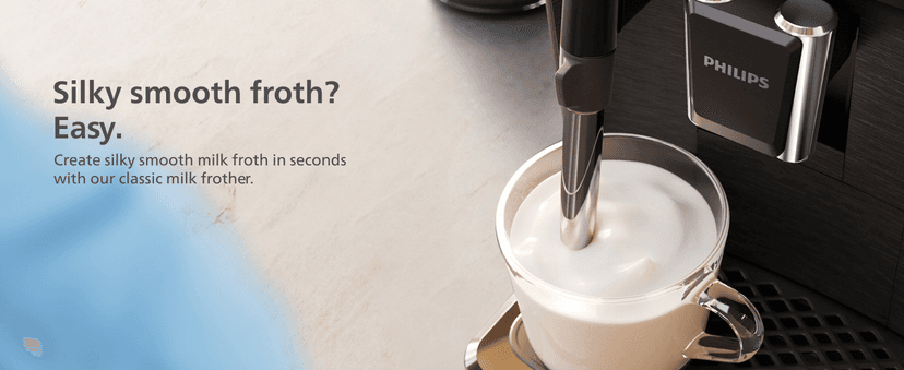 PHILIPS 1200 Series Fully Automatic Espresso Machine, Classic Milk Frother, 2 Coffee Varieties, Intuitive Touch Display, 100% Ceramic Grinder, AquaClean Filter, Aroma Seal, Black (EP1220/04)