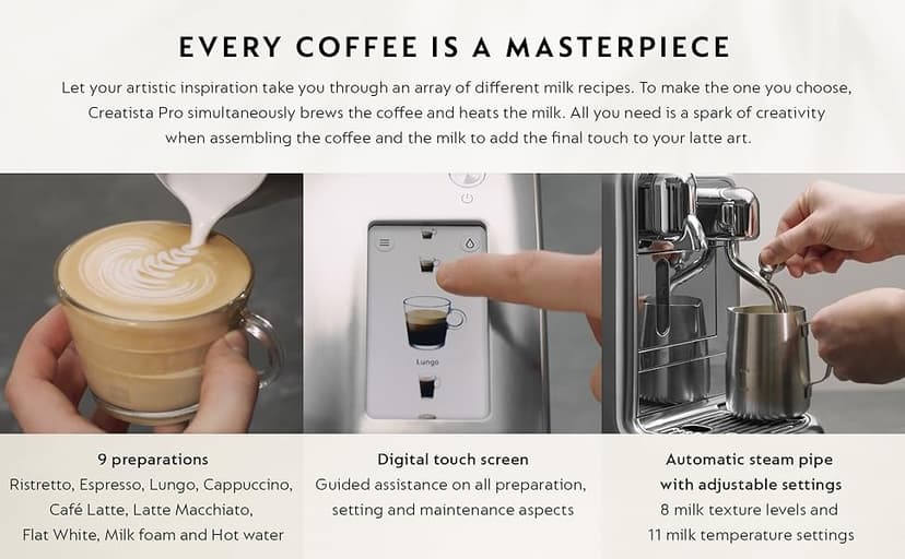 Nespresso Breville Creatista Pro BNE900BSS, Brushed Stainless Steel