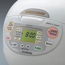 Zojirushi NS-ZCC10 5-1/2-Cup Neuro Fuzzy Rice Cooker and Warmer, Premium White