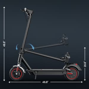 iScooter Electric Scooter for Adults,50/30 Miles Range, 28 MPH Top Speed, 800/750W Motor, 10" Pneumatic Tires, Foldable Dual Shock Absorption Commuting E Scooter with APP & Turn Signals & Storage Bag