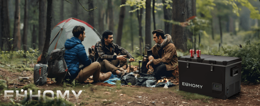 EUHOMY 12 Volt Refrigerator, 69QT Electric Cooler Powered by SECOP, Dual Zone Car Refrigerator -4℉~68℉, 12V Fridge 12/24V DC 110-240V AC, Portable Freezer for Camping, Travel, Boat