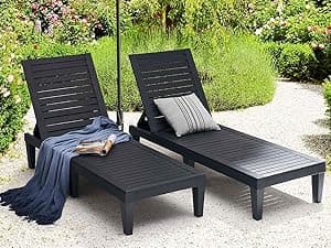 Nestl Zero Gravity Chairs Set of 2, Patio Lounge Chair Outdoor with Pillows & Cup Holder Trays, Adjustable Steel Mesh Reclining Camping Chair, Folding Patio Lawn Chair for Deck, Beach, Yard - Black