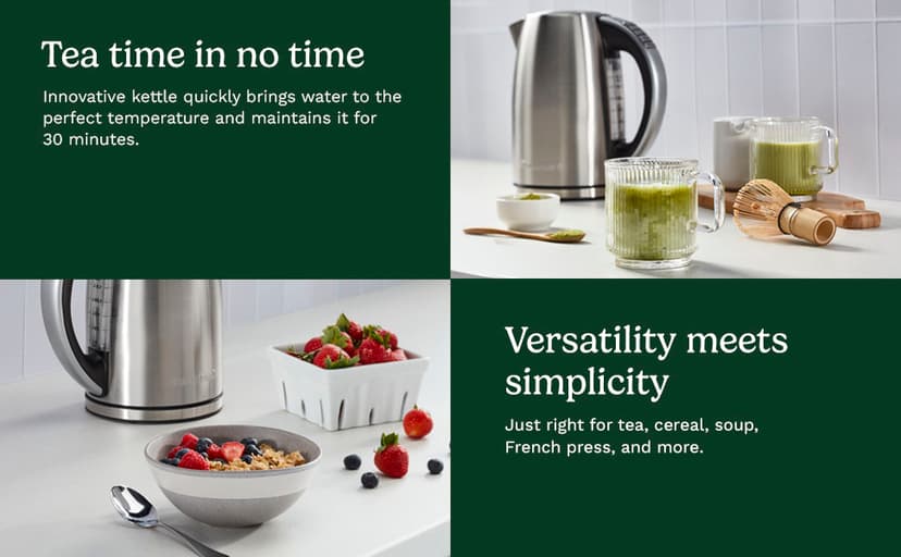 Cuisinart 1.7-Liter Stainless Steel Cordless Electric Kettle with 6 Preset Temperatures