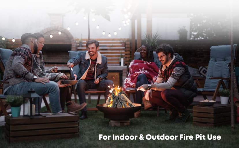 Stanbroil Large Ceramic Gas Logs, 10 Piece Set of Decoration Ceramic Wood Logs for All Types of Ventless, Gel, Ethanol, Electric, Gas Inserts, Propane, Indoor or Outdoor Fireplaces & Fire Pits