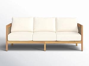 Merax 5-Piece Outdoor Acacia Wood Wicker Conversation Set with 3 Seater Sofa,Loveseat,2 Chairs and Coffetable for Backyard