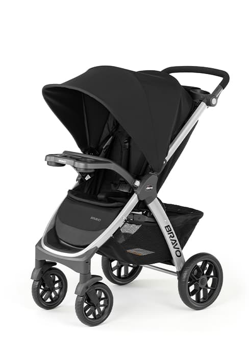 Chicco Activ3 Jogging Stroller, All-Terrain Stroller, Compatible with Chicco Infant Car Seats (not Included), Baby Travel Gear | Eclipse/Grey