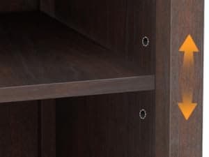 HIFYOBRO 24''Tall End Table with Charging Station, Adjustable Shelf, Storage Side Table,21" Large Nightstand for Living Room, Bedroom,Espresso