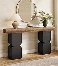 Little Tree 70.9-Inch Long Console Table, Narrow Sofa Table Behind The Couch, Farmhouse Console Table for Living Room, Entryway, Hallway