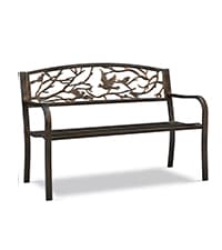 Yaheetech Outdoor Porch Swing Chair for Adults, 3-Seat Patio Hanging Swing w/Adjustable Canopy, Armrests, Porch Swing Sets w/Stand, Breathable Fabric for Backyard/Garden/Balcony, Dark Brown