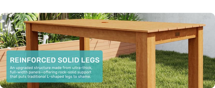 ZHUSI Patio Table and Chairs Set, Outdoor Table and Chairs,HDPE Outdoor Dining Set with Umbrella Hole for Backyard, Poolside