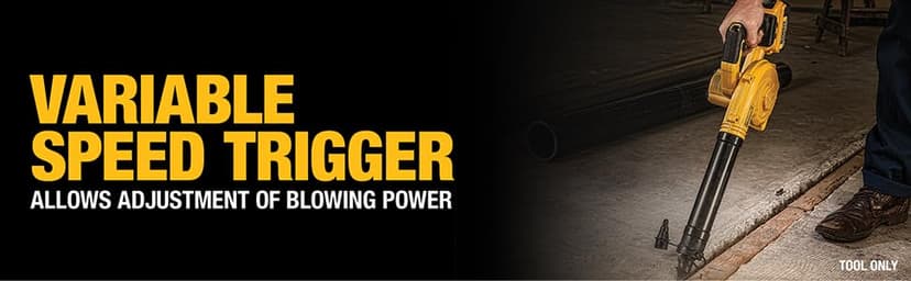 DEWALT 20V MAX Blower, 100 CFM Airflow, Variable Speed Switch, Includes Trigger Lock, Bare Tool Only (DCE100B)