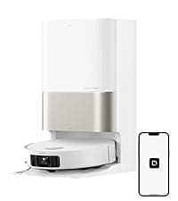 DREAME X50 Ultra Complete Robot Vacuum and Mop with Auto-Empty and Mop Self-Cleaning, 20,000Pa Suction, Obstacle Avoidance and 360° Navigation, Corner to Edge Deep Cleaning, Detangling Brush (White)