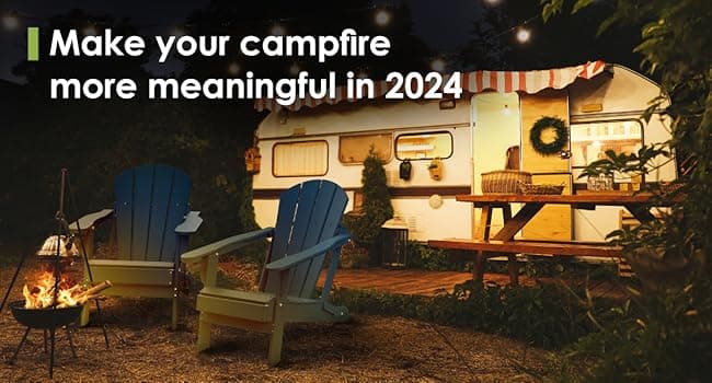 GREENVINES Folding-Adirondack-Chairs-Set-of-2 | HDPE Plastic | Fire Pit Chair | All Weather | Cup Holder | Blue | for Deck Backyard Patio Outdoor Garden