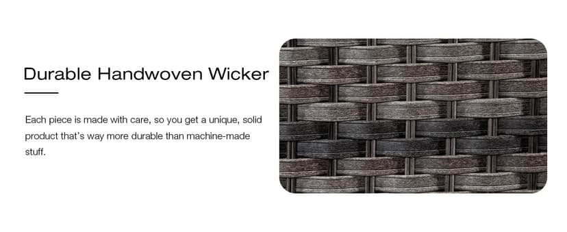 Joyside Outdoor Patio Couch Wicker Sofa - 3 Seater Rattan Sofa for Outside Patio Garden with Deep Seating and Olefin Cushions(Mixed Grey/Beige)