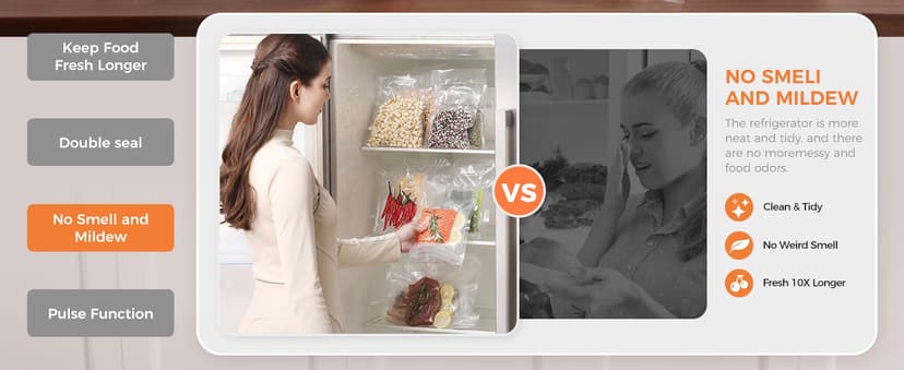 95kpa Vacuum Sealer Machine,Commercial Full Automatic Food Sealer,10-in-1 Sealing System with Double Heat Seal,Bags Storage, Easy-Lock Handle,Build-in Cutter,1 Bag Rolls and 10 pcs Pre-cut Bags