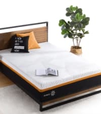 Zinus 12 Inch Comfort Support Cooling Gel Hybrid Mattress, Queen, Euro Top Innerspring Mattress, Motion Isolating Pocket Springs, Mattress in A Box