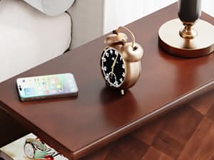 Tribesigns Solid Wood End Table, Fully Assembled Narrow Side Table with Drawers, Pre-Assembled Nightstand Slim Bedside Table for Small Spaces, Living Room, Bedroom, Brown