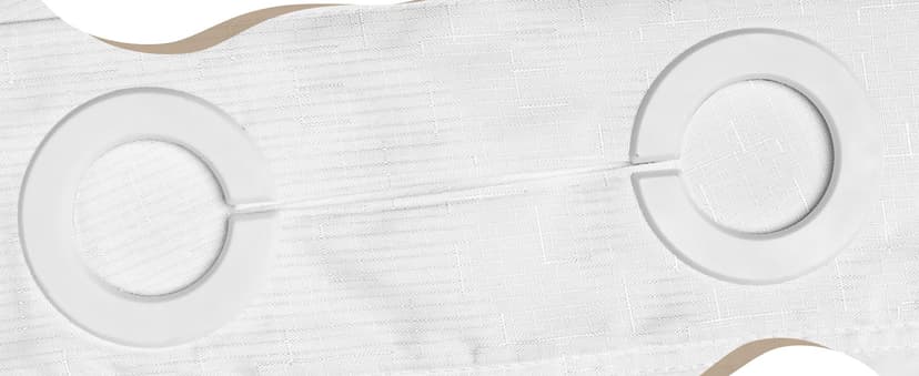 No Hook Slub Textured Shower Curtain with Snap-in PEVA Liner Set - 71" x 74"(72"), Hotel Style with See Through Top Window, Fabric Outer Curtain & Waterproof Inner Liner, White, 71x74