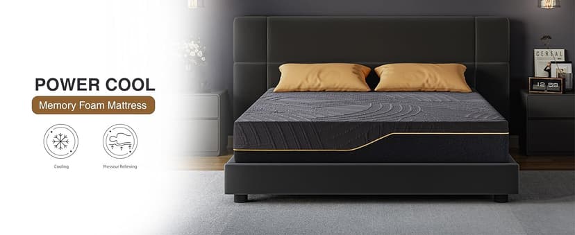 14 Inch Queen Size Memory Foam Mattress in a Box, Copper-Infused Aerofusion Foam & Cooling Fabric Cover, Firm Queen Mattress, Fiberglass-Free, CertiPUR-US Certified, 60”x80”x14”