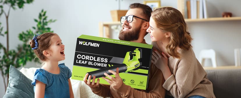 Leaf Blower, Electric Cordless Leaf Blower with 2 Batteries and Charger, 2 Speed Mode, Lightweight Leaf Blowers for Blowing Leaves, Patio Cleaning, Lawn Care and Dust