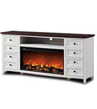 Farmhouse TV Stand for 80 Inch TVs, 38" Tall Entertainment Center w/Storage Cabinets and Sliding Barn Door, Media Console Cabinet w/Soundbar & Adjustable Shelves for Living Room, 69inch (White)