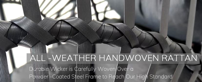 Oversized Hanging Egg Chair Outdoor Wicker Swing Chair with Stand Rain Cover UV Resistant Cushion 400lbs Capacity for Patio, Garden and Balcony