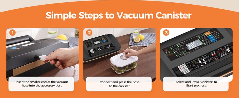 95kpa Vacuum Sealer Machine,Commercial Full Automatic Food Sealer,10-in-1 Sealing System with Double Heat Seal,Bags Storage, Easy-Lock Handle,Build-in Cutter,1 Bag Rolls and 10 pcs Pre-cut Bags