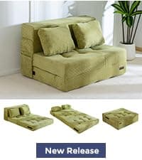 MAXYOYO Accent Chair with Ottoman Adjustable Backrest, Tufted Living Room Chair Upholstered Lounge Chair with Footrest Set, Modern Chair Cozy Reclining Chair for Reading Room, Green