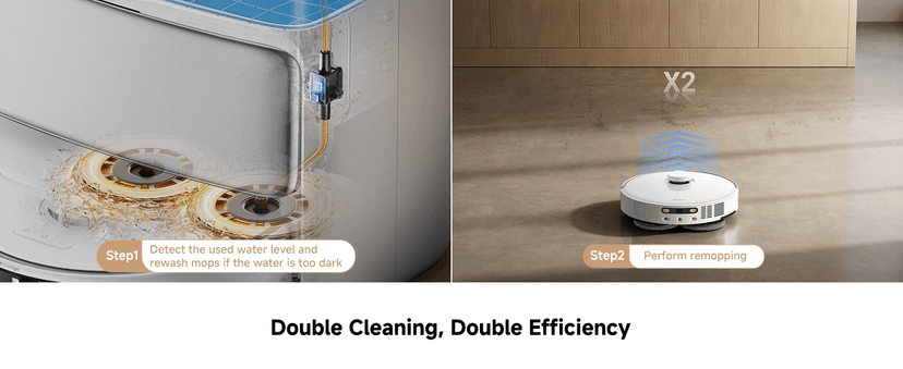 Mova P50 Pro Ultra Robot Vacuum and Mop, 19,000Pa Suction with Anti-Tangle Brush, Removable & Liftable Mop for Carpet & Floor, 167℉ Mop & Washboard Self Drying & Cleaning, Auto Empty & Refill