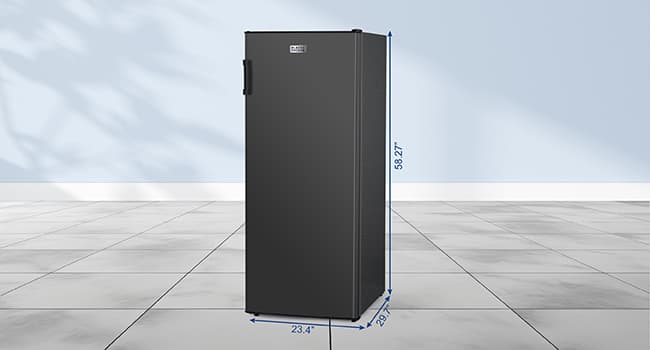 BLACK+DECKER 10 Cu. Ft. Upright Freezer, Stand Up Freezer with Mechanical Temperature Control, Freezer Upright with 3 Shelves and 4 Door Bins, Manual Defrost, R600a Refrigerant, BUF1000LB, Black