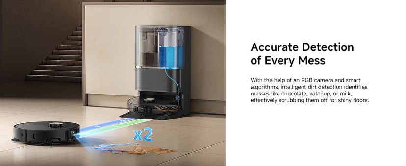 DREAME L50 Ultra Robot Vacuum and Mop Black with Auto-Empty and Mop Self-Cleaning, Precise Obstacle Avoidance, 19,500Pa Suction, HyperStream Detangling DuoBrush