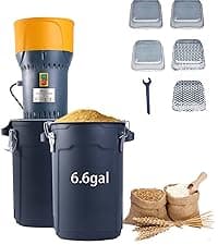 FoundGo Electric Grain Mill 10.6oz/300g Commercial Grain Grinder Stainless Steel Powder Grinding Machine 25,000rpm Pulverizer for Spice/Coffee/Flour/Pepper/Herb Superfine (300g, Standing)