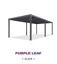 PURPLE LEAF Outdoor Dining Table 121" X 37" Slatted Tabletop Large Aluminum Rectangular Patio Dining Table for 10, Weather-Resistant Patio Table for Backyard Garden Lawn Porch Deck