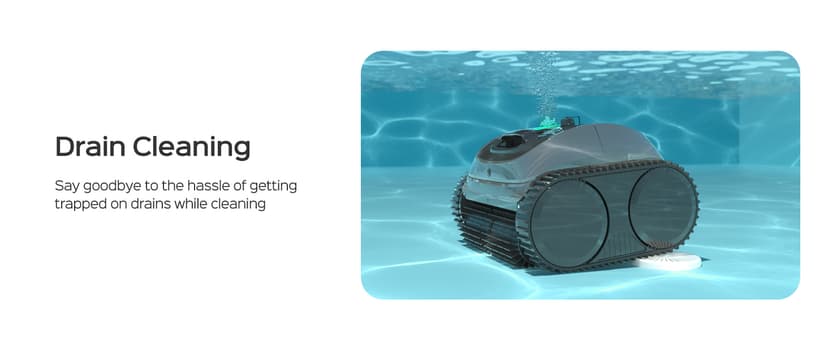 WYBOT C1 Robotic Pool Vacuum for Inground Pools, 150min Runtime Cordless Pool Cleaner up to 1,614Sq.ft, Wall & Waterline Cleaning, 4-in-1 Smart Navigation, App Support