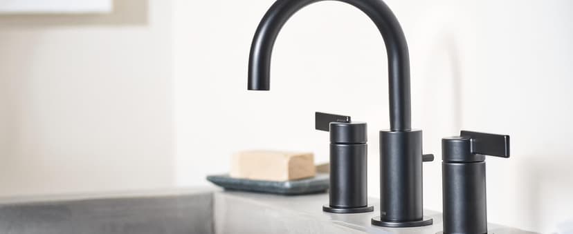 Moen Brushed Gold Cia Widespread 2-Handle High-Arc Bathroom Faucet , 3-Hole Bathroom Sink Faucet, Valve Required, T6222BG