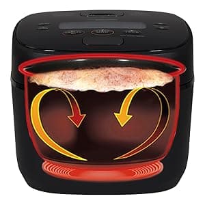 Zojirushi NW-QAC10 5.5-Cup Capacity Flat-Top Induction Cooker and Warmer with Custom Cooking Pan, Double Non-Stick Coating for Easy Clean-Up (Black)