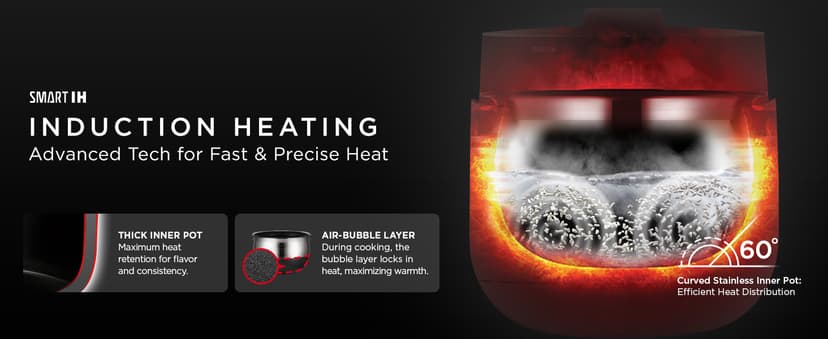 CUCKOO 6-Cup Uncooked / 12-Cup Cooked Induction Heating Twin Pressure Rice Cooker, 16 Menu Modes, Multi-Language Voice Guide, Versatile Grain Multi-Cooker & Pressure Cooker (CRP-LHTR0609FW)